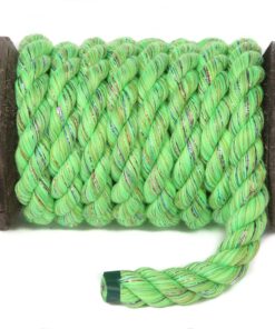 Alternative view of Ravenox Natural Twisted Cotton Rope | Made in The USA | Strong Triple-Strand Cordage for Sports, Décor, Pet Toys, Crafts, Macramé & Indoor Outdoor Use| by The Foot & Diameter (Multiple Color) Lime Glitter 1/2 Inch x 640 Feet