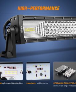 Nilight - 18016C-A LED Light Bar 22Inch 270W Triple Row 27000LM Flood Spot Combo Beam Led Bar Driving Lights Boat Lights Super Bright Led Off Road Lights for Trucks,2 Years Warranty 31 71HsQ293 JL