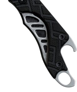 Kershaw Cinder Multi-Function Folding Pocketknife (1025); 1.4 Inch 3Cr13 Stonewashed Blade; Manual Opening; Liner Lock; Bottle Opener; Keychain Carry; Black Glass-Filled Nylon Handle; 0.9 oz 33 71Hsaj9XzKL