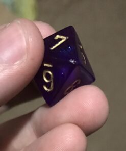 Chessex Dice Polyhedral 7-Die Borealis Set - Royal Purple with Gold Numbers CHX-27467 36 71Hse2cqTlL