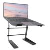Pyle Portable Adjustable Laptop Stand - 6.3 to 10.9 Inch Anti-Slip Standing Table Monitor or Computer Desk Workstation Riser with Level Height Alignment for DJ, PC, Gaming, Home or Office - PLPTS25 16 71HtKFe5lfL