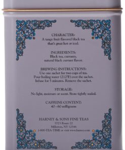 Harney & Sons Caffeinated Tea Tin Sachets, Black Currant, 20 Count 20 Count (Pack of 1) 17 71HuObOPKFL