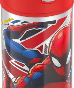 Alternative view of THERMOS FUNTAINER 12 Ounce Stainless Steel Vacuum Insulated Kids Straw Bottle, Spiderman