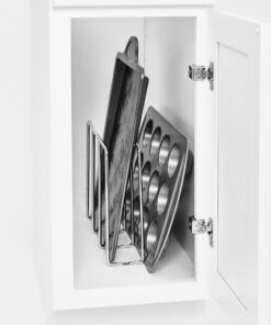 Rev-A-Shelf U-Shaped Wire Tray Divider Bakeware Cookie Sheet Organizer for Wall or Base Kitchen Cabinets for Face Opening of 3.25" Chrome, 596-10CR-52 1 Pack 31 71HvayUq2xL