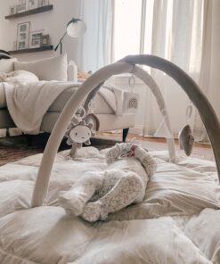 5-in-1 Thick & Plush Play Gym, Activity Gym & Play Mat, Cat Bed, Dog Bed, Convertible Stage-Based Developmental from Baby to Toddler, Ball Pit, Soft Plush Pet Bed, Pet Cushion, Balls are not Included Grey 28 71HvbDOj4ZL