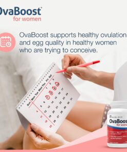 Fairhaven Health Ovaboost with Myo-Inositol, Folate, CoQ10, and Vitamins - Womens Ovulation & Egg Quality - Natural Fertility Supplement (120 Capsules) 25 71HwNVR01QS