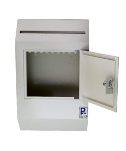 Protex Drop Box Security Lock Box (WDB-110),Heavy duty,Piano hinge, Secure suggestions, ballots, mail, money, rent checks and more off-white 9 71HwU07ZoML