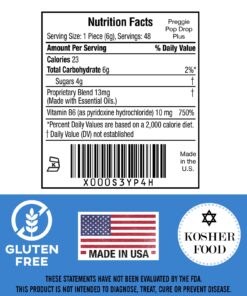 Preggie Pop Drops Plus Fortified with Vitamin B6 - Morning Sickness Relief Fortified with Vitamin B6. Preggie Pops for Relief for Pregnant Women Candy Drops. Sour Raspberry & Sour Lemon 48 Count Sour Raspberry and Sour Lemon 24 71HwW5DAGeL