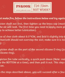 PSKOOK Metal Fire Piston Educational Campers/Survival/Preppers Scientific Lesson 16 71HwXSWLn9L