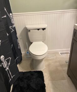 (2) Sticker Connection | Toilet Monster Bathroom Decal | Sticker Funny Kids Vinyl Decal Potty Training Halloween | 2"x12" (Black) 42 71HwhL04ygL