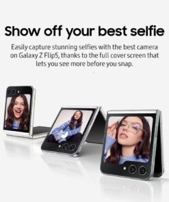 SAMSUNG Galaxy Z Flip 5 Cell Phone, Factory Unlocked Android Smartphone, 512GB, Compact, Foldable Design, One-Hand Control, Best Selfies, Full Cover Screen, US Version, 2023, Mint Phone Only 25 71Hx9TrPsYL
