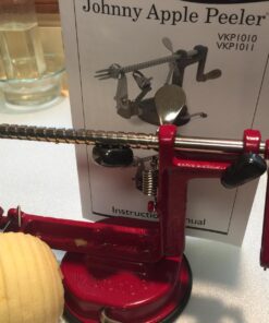 Johnny Apple Peeler, Corer, Slicer, Pie Maker, Stainless Steel Blades, Red VKP1010 Suction Base 37 71HxNv43AgL