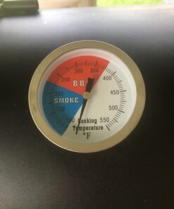 3 1/8 inch BBQ Thermometer Gauge 2 Pcs Charcoal Grill Pit Smoker Temp Gauge Grill Thermometer Replacement for Oklahoma Joe's Smokers, and Smoker Wood Charcoal Pit, Large Face Grill Thermometer 2 Pack 40 71HxmxZM58L