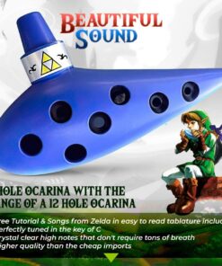 Songbird Ocarina of Time Replica - Ocarina Musical Instrument with Tutorial and Songs - Tuned in C with Crystal Clear High Notes 26 71Hymhc0kdL