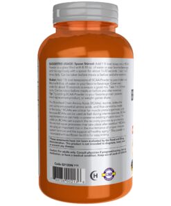 NOW Sports Nutrition, Branched Chain Amino Acid Powder with Leucine, Isoleucine, and Valine, 12-Ounce 12 Ounce (Pack of 1) 8 71HyrNLMEbL