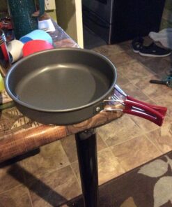 Odoland 22pcs Camping Cookware Mess Kit, Large Size Hanging Pot Pan Kettle with Base Cook Set for 4, Cups Dishes Forks Spoons Kit for Outdoor Camping Hiking Picnic 46 71Hz2m5y7ZL