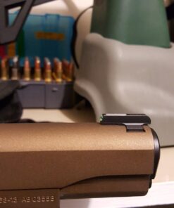 TRUGLO TFO Tritium & Fiber-Optic Handgun Sight | Durable Compact High-Visible Front & Rear Night Sight Set, Compatible with 1911 Handguns Green Front / Green Rear 1911 .260/.450 32 71HzJDsgirL