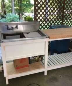 GRIDMANN Stainless Steel 1 Compartment Utility Sink with Right Drainboard, NSF Certified Commercial Kitchen Sink, 18" x 18" x 12" Bowl 29 71I 1r7VD0L