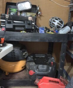 Rubbermaid Commercial Products 2-Shelf Utility/Service Cart, Medium, Lipped Shelves, Ergonomic Handle, 500 Lbs Capacity, for Warehouse/Garage/Cleaning/Manufacturing (FG452088BlA) Black 63 71I REMOBQL