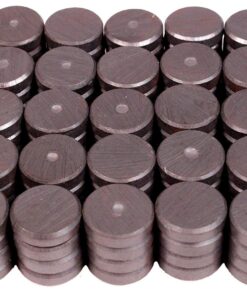 Creative Hobbies 100 Pcs Industrial Ceramic Circle Magnets 11/16 Inch Flat - 18mm Round Disc - 3/16" Thick - Ferrite Magnets Bulk for Crafts, Science & Hobbies, Refrigerator or Whiteboard 23 71I0A6EvbIL