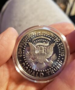 2017 President Donald Trump Inaugural Silver EAGLE Commemorative Novelty Coin 38mm. 45th President of the United States of America CERTIFICATE OF AUTHENTICITY 18 71I0FSdRMFL