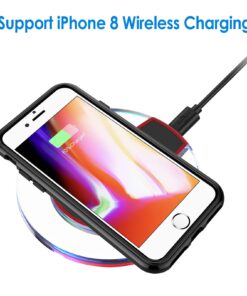 JETech Case for iPhone 8 Plus and iPhone 7 Plus 5.5-Inch, Shock-Absorption Bumper Cover, Anti-Scratch Clear Back, Black 30 71I0P8x8mIL