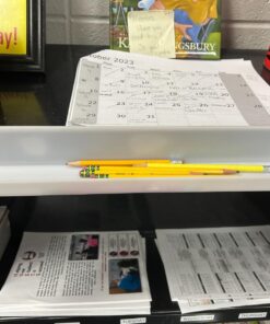 MUCXNIIY 2 Pcs Magnetic Book Shelf for Whiteboard, Reusable Acrylic Magnetic Book Holder with a Pen Container, Book Display Shelf for Teacher Kids Classroom Office, White 17 71I0fLS06aL