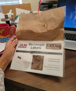 JAM PAPER Return Address Labels - Standard Mailing - 1 x 2 5/8 - Brown Kraft - 120 Shipping Labels/Pack 2 5/8" x 1" Labels 16 71I14DG9qL