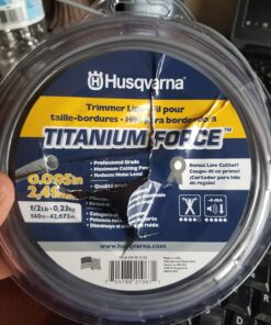 Husqvarna Titanium Force 0.095-Inch, 140-Foot Spooled String Trimmer Line, Professional Grade Copolymer Weed Eater Line .095" x 140' Silver 18 71I1NvbaroL