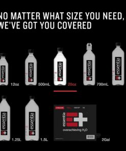 Essentia Bottled Water LLC, Ionized Alkaline Water; 99.9% Pure, Infused with Electrolytes, 9.5 pH or Higher a Clean, Smooth Taste, 20 Fl Oz (Pack of 24) 21 71I1ioB SYL