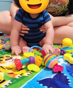 iPlay, iLearn 10pcs Baby Rattles Toys Set, Infant Grab N Shake Rattle, Sensory Teether, Development Learning Music Toy, Newborn First Birthday Gifts for 0 1 2 3 4 5 6 7 8 9 10 12 Month Babies Boy Girl 10 Pieces Set 32 71I25tgwyL