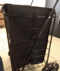 Folding SHOPPING CART LINER insert WATER PROOF with cover in 3 Color (Liner Only) (Black) Black 4 71I2FRm2NcL