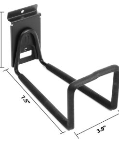 Slatwall Hose Hooks, Heavy Duty Garage Storage Utility Tool Double Holder Bike Hanger Organizer for Bicycle Ladder and Folding Chairs (2 Pack, Black) 10 71I2K6RAQlL