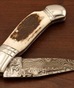 FM Custom Made Damascus Steel Folding Knife (Lock Back) Pt (2575-2612) 13 71I3BFK2JfL