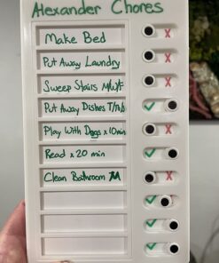 Queekay 4 Pcs Blank Chore Chart Kids Chore Chart, Plastic Checklist Board with 8 Detachable Cardstock to Do List for Home Routine Planning (White, Pink, Blue, Green,Simple) White, Pink, Blue, Green Simple 14 71I42w28mfL