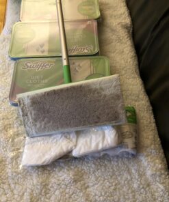 Swiffer Sweeper 2-in-1 Mops for Floor Cleaning, Dry and Wet Multi Surface Floor Cleaner, Sweeping and Mopping Starter Kit, Includes 1 Mop + 19 Refills, 20 Piece Set 41 71I4a7zANL