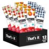 That's it. Variety Pack 100% Natural Real Fruit Bar, Best High Fiber Vegan, Gluten Free Healthy Snack, Paleo for Children & Adults, Non GMO No Added Sugar, No Preservatives Energy Food (12 Pack) 12 Count (Pack of 1) 6 71I567kCE L