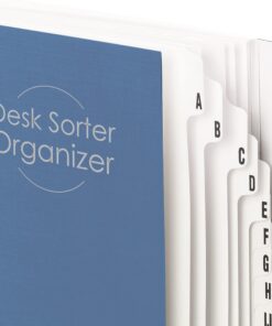 Smead Desk File/Sorter, Alphabetic (A-Z), 20 Dividers, Letter Size, Dark Blue (89282) 12 71I5D6M3F4L
