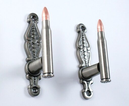 Rifle Bullet .30-06 Sword Gun Wall Hanger Hook Display Bracket Mount Set