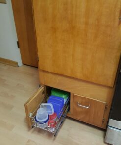 Rev A Shelf 5WB1-0918-CR 9 x 18 Inch Kitchen Cabinet Pull Out Metal Wire Frame Basket Storage Organizer, Chrome 9 in 34 71I6y2z66L
