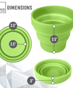 Lewis N. Clark Luggage Silicone Travel Cup, Green, One Size 12 71I78NjQMeL