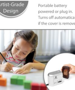 Alternative view of OfficeGoods Electric Pencil Sharpener - Battery or Cord Powered Portable Sharpener - Perfectly Sharpens Colored Pencils, Drafting Pencils for Artists, Office, School & Home - Silver