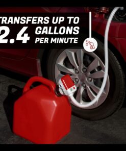 TERA PUMP Gas Can Pump w/Non-Spill Auto-Stop Nozzle - 4x AA Battery Powered Fuel Transfer Pump w/Flexible Intake Hose (2.4 Gal/Min) Never Lift Heavy Gas Cans Again 18 71I7pJ n7eS 1