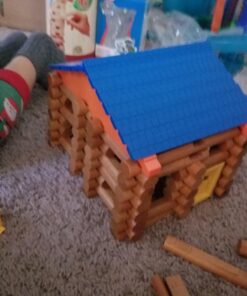 LINCOLN LOGS – Oak Creek Lodge – 137 Pieces - Real Wood Logs-Ages 3+ - Best Retro Building Gift Set for Boys/Girls – Creative Construction Engineering – Top Blocks Game Kit - Preschool Education Toy Classic 34 71I8KiEiYL