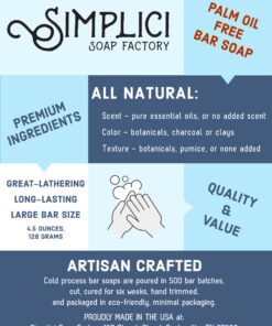 SIMPLICI Orange & Cinnamon Bar Soap Value Bag (6 Bars) Bulk Palm Oil Free. Scented with Pure Essential Oils. 15 71I8Qy89 gL