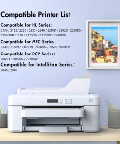 Alternative view of VIPSIM TN450 Toner Cartridge for Brother Printer Replacement for Brother TN450 TN420 TN-450 TN-420 to Compatible with HL-2270DW HL-2280DW HL-2230 MFC-7360N MFC-7860DW Intellifax 2840 2940, 2 Black 2 pack of tn-450 black toner cartridge