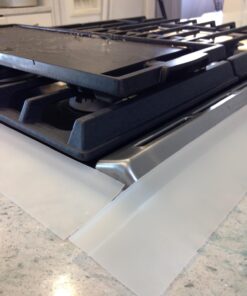 ITEMporia Silicone Stove Gap Covers (2 Pack), Easy Clean Heat Resistant Oven Gap Filler To Seal Between Stovetop and Counter (25 Inches, Translucent White)) 25 Inches 16 71I8tH 6IFL