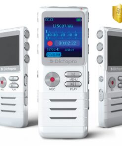 Alternative view of Digital Voice Activated Recorder by Dictopro- Easy HD Recording of Lectures and Meetings with Double Microphone, Noise Reduction Audio, Sound, Portable Mini Tape Dictaphone, MP3, USB, 8GB
