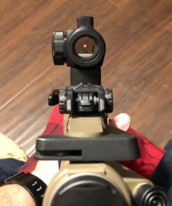MGS Military Gear ABB Tactical Mini Micro Reflex Dot Scope Sight with QD Quick Riser Mount, Red 43 71IA2891x4L