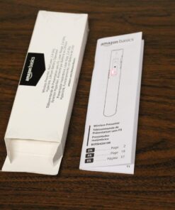 Amazon Basics Wireless Presenter, Red Laser, 2.4GHz, Hyperlink, Lithium Battery Operated 39 71IC2cZJS0L